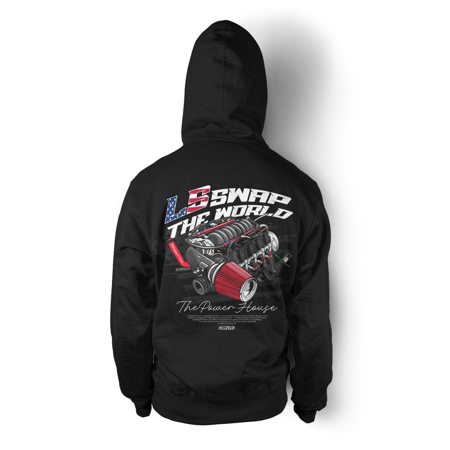 Unisex Hoodie "LS World" in Black