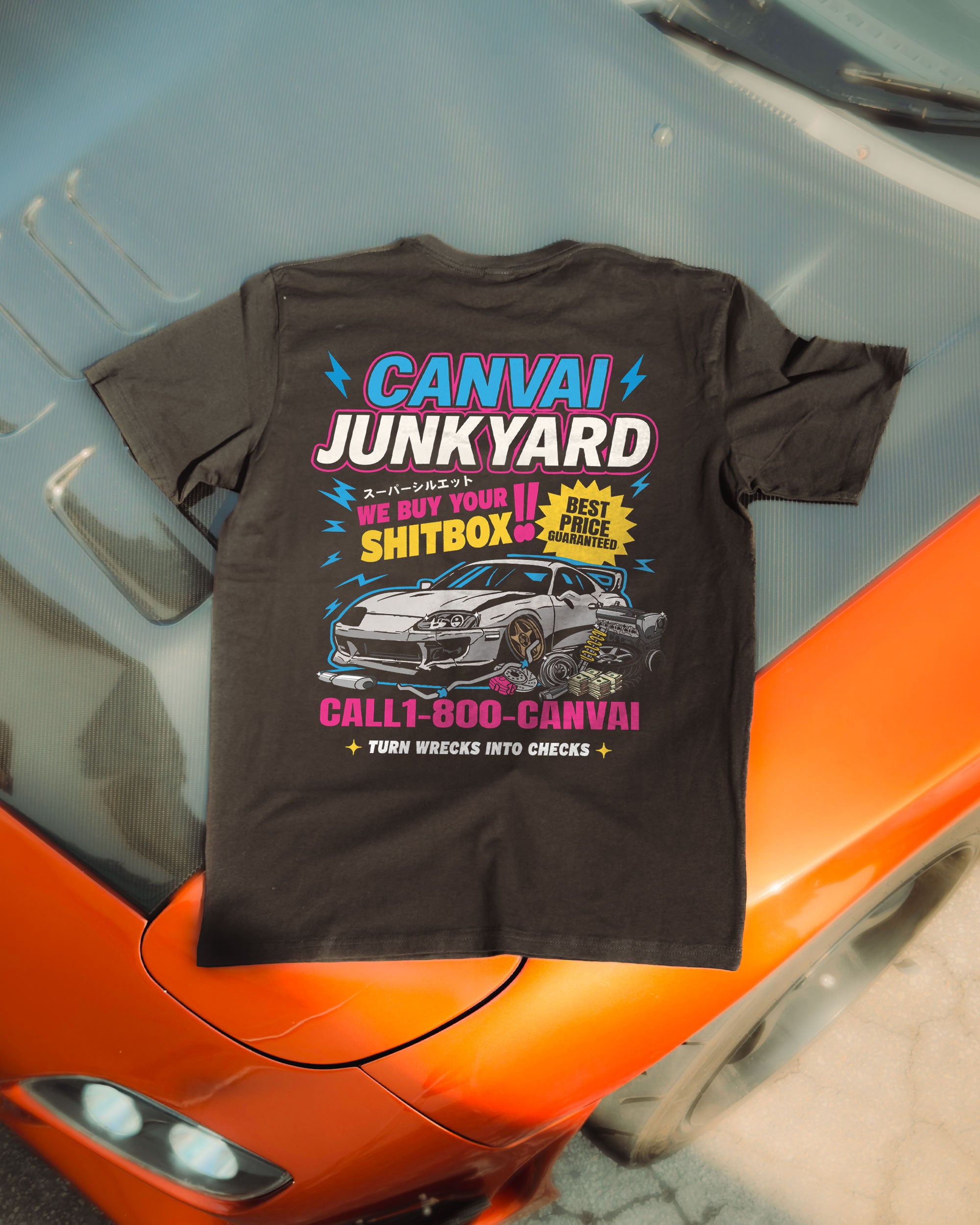 T-shirt "Junkyard" in Black