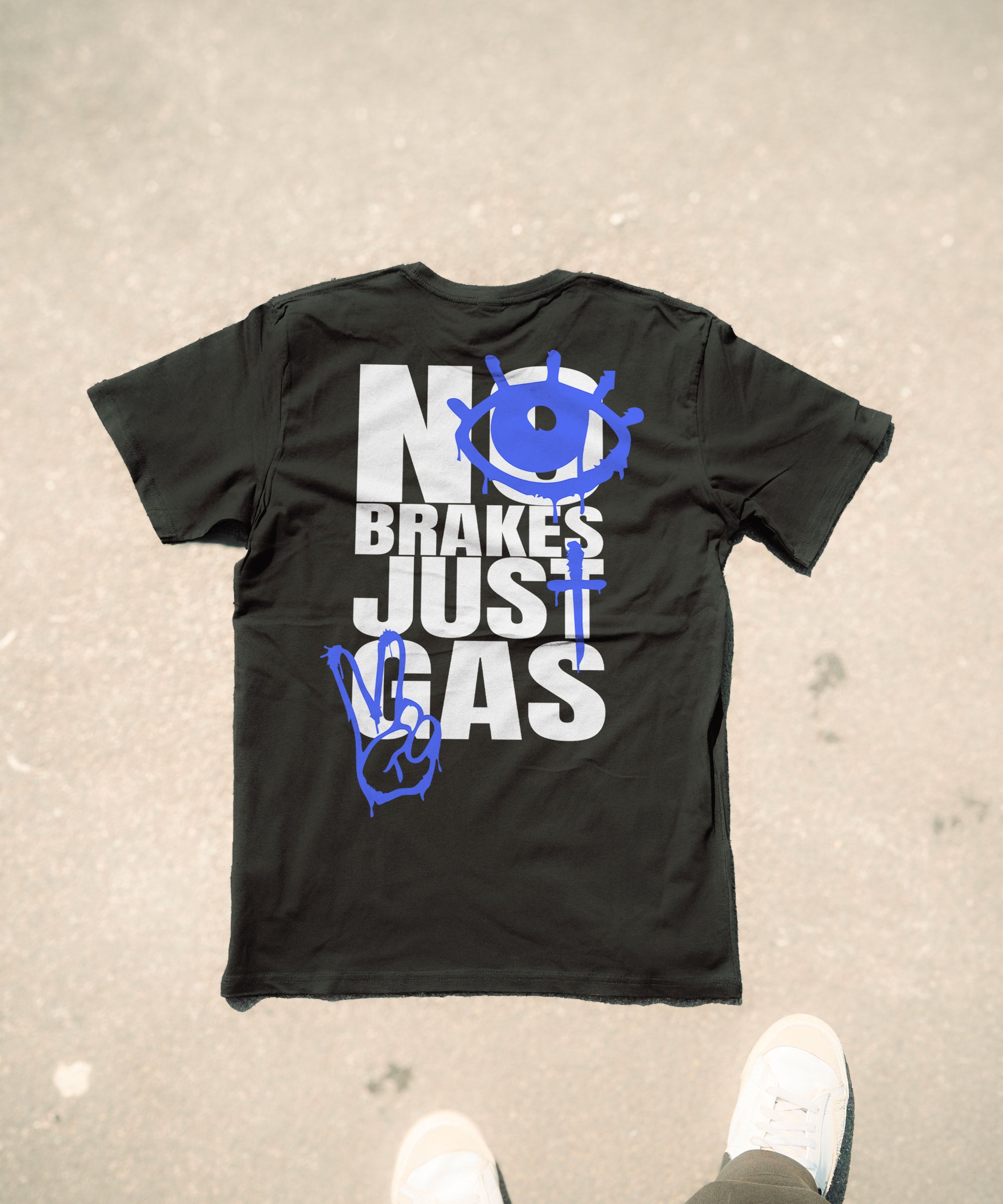 Tee-Black-Ground-Feet-NoBreaks-Just-Gas.jpg