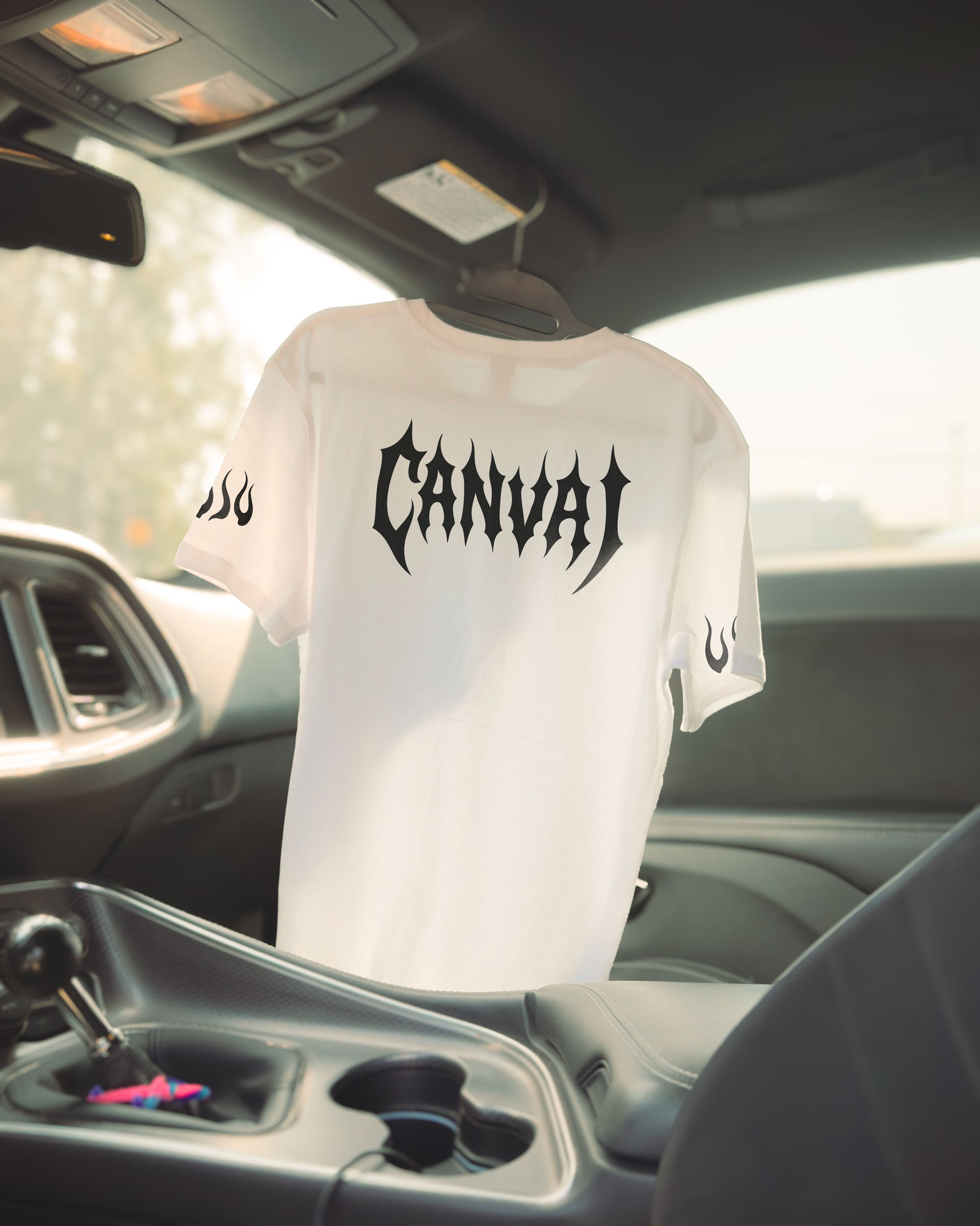Drop Shoulder T-shirt "Canvai Core" in White