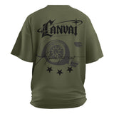Drop Shoulder T-shirt "Euro Spec" in Khaki