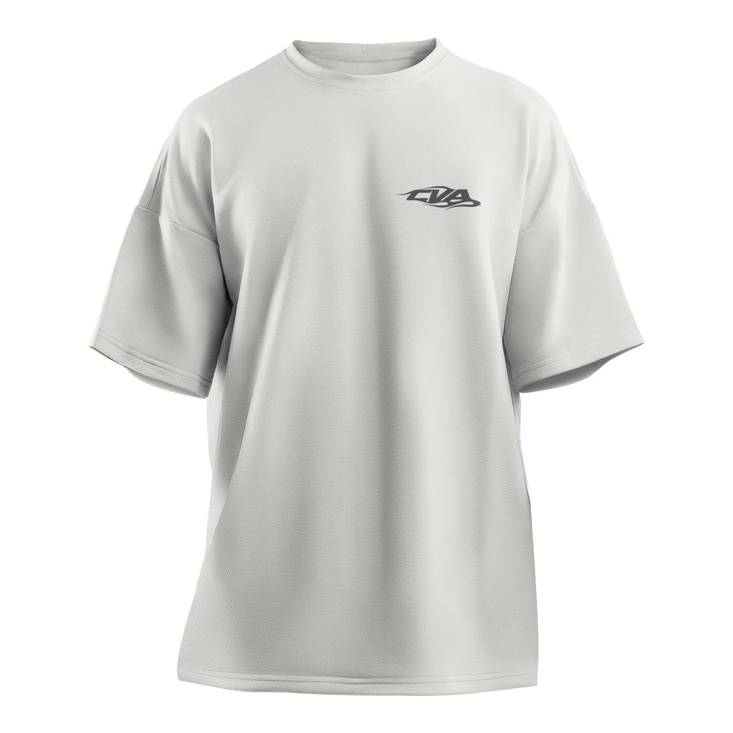 Drop Shoulder T-shirt "Audio Bahn" in White - Canvai
