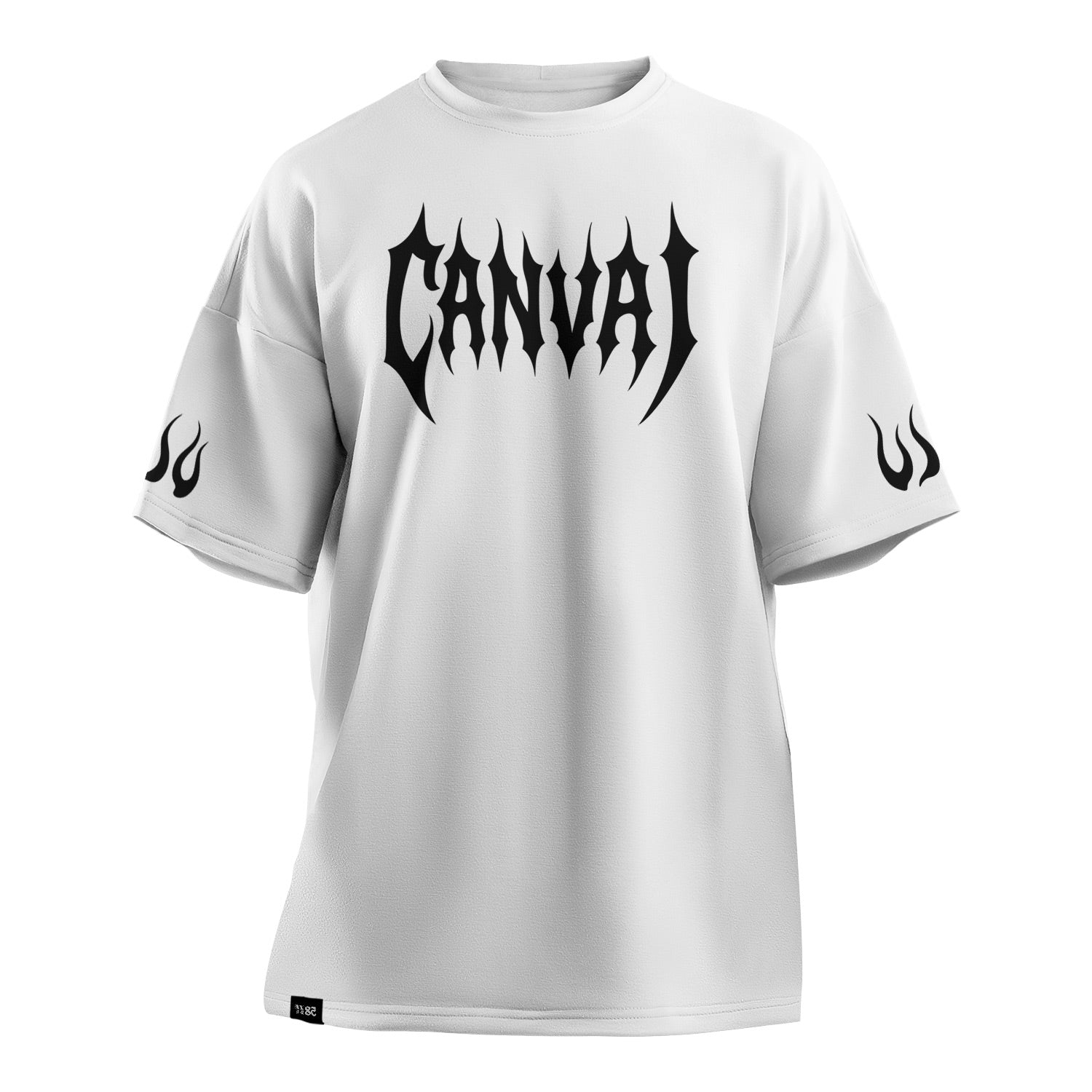 Drop Shoulder T-shirt "Canvai Core" in White - Canvai