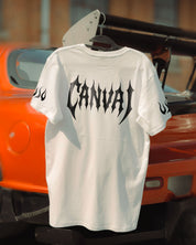Drop Shoulder T-shirt "Canvai Core" in White - Canvai