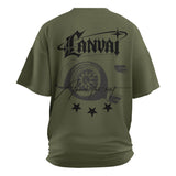 Drop Shoulder T-shirt "Euro Spec" in Khaki