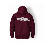 Unisex Hoodie "Blaze" in Burgundy, back - Canvai