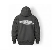 Unisex Hoodie "Blaze" in Charcoal, back - Canvai