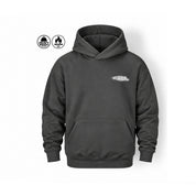 Unisex Hoodie "Blaze" in Charcoal, front - Canvai