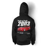 Unisex Hoodie "Built to thrill R32" in Black