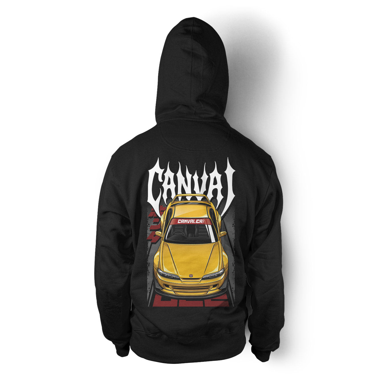 Unisex Hoodie "Championship Yellow" in Black