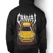 Unisex Hoodie "Championship Yellow" in Black