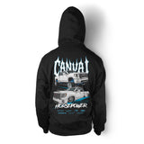 Unisex Hoodie "United by Horsepower" in Black