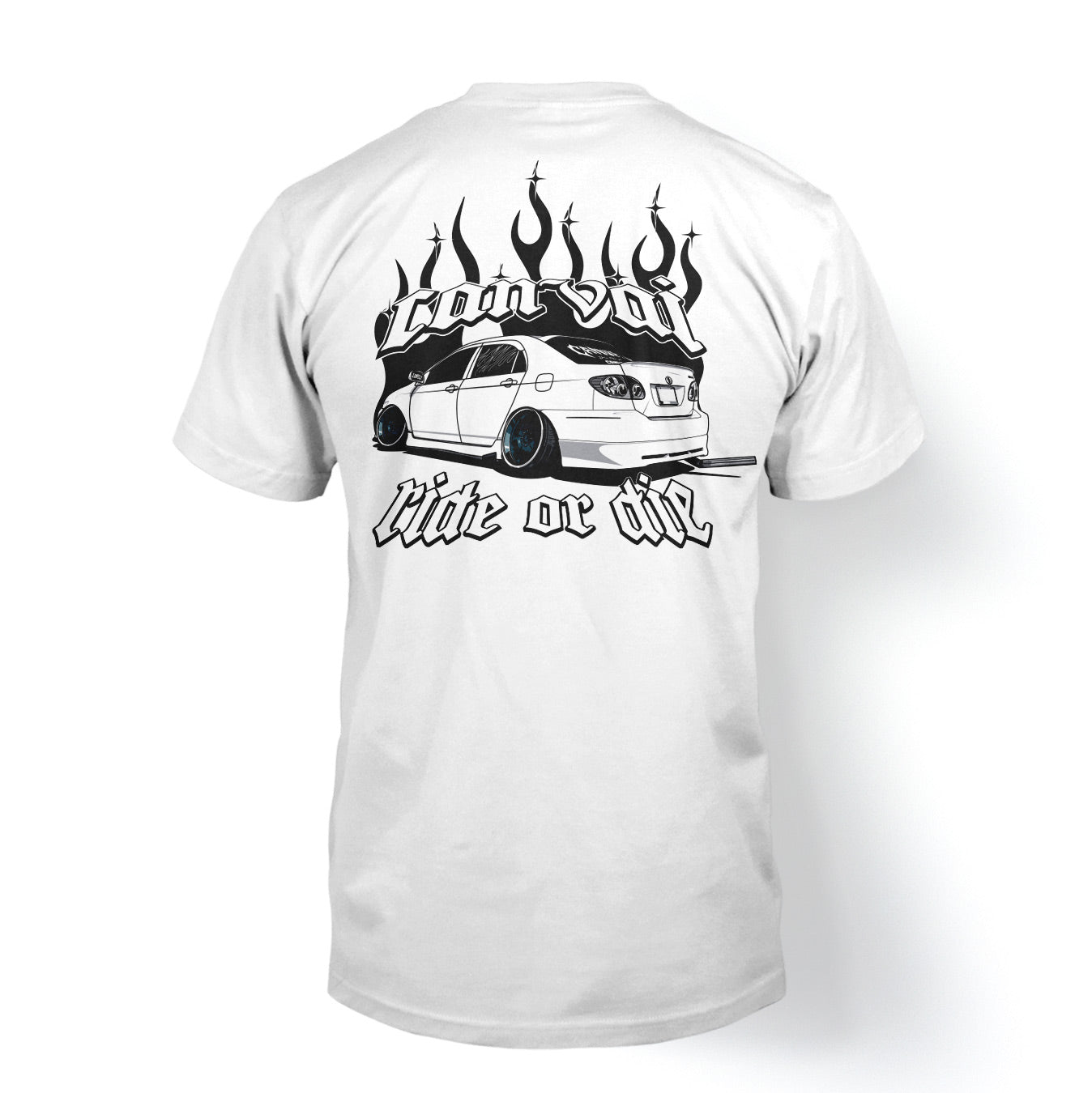 T-shirt "Ride or Die" in White