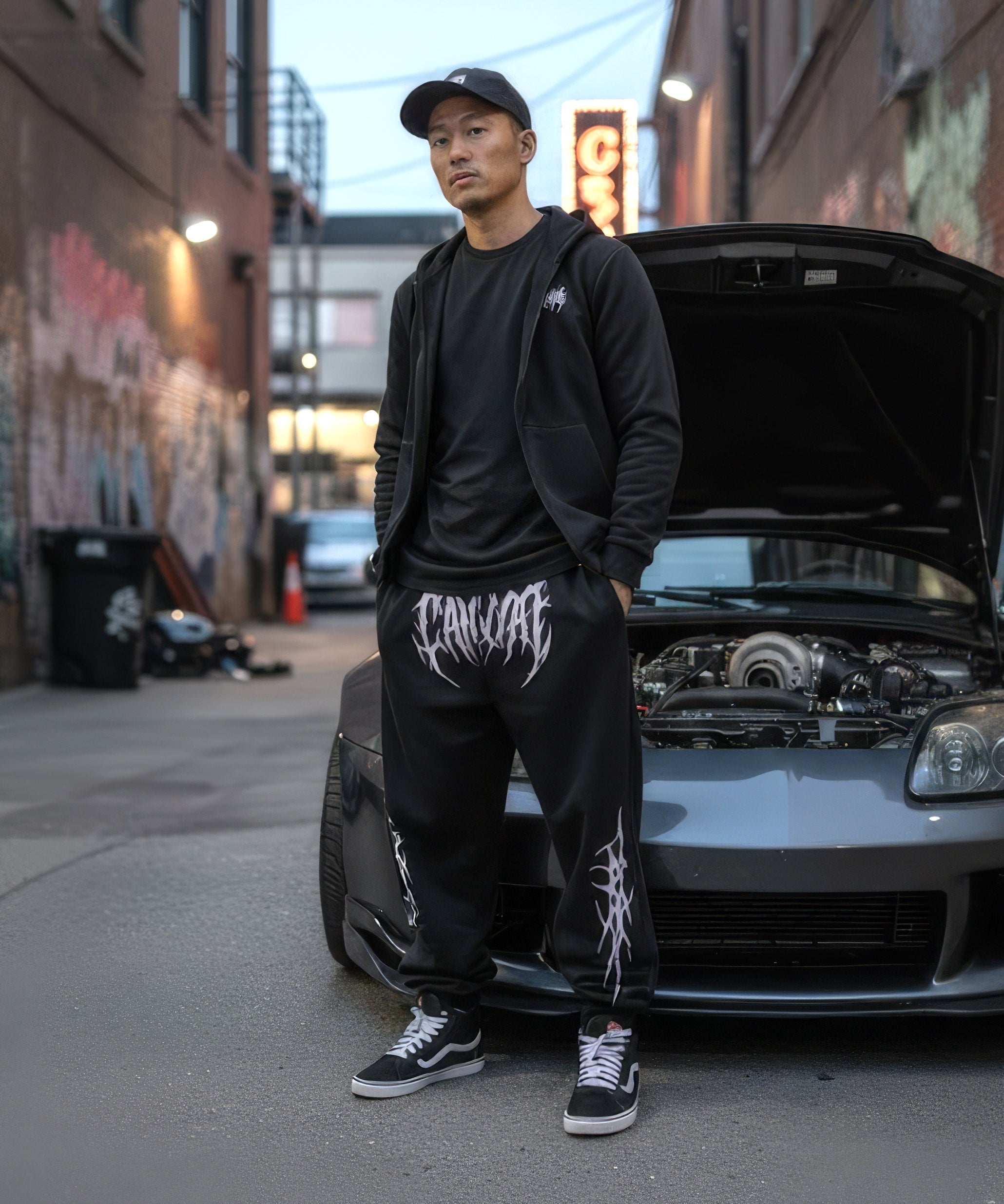 Sweatpants "Deepcore" in Black - Canvai