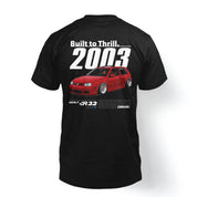 T-shirt "Built to thrill R32" in Black - Canvai