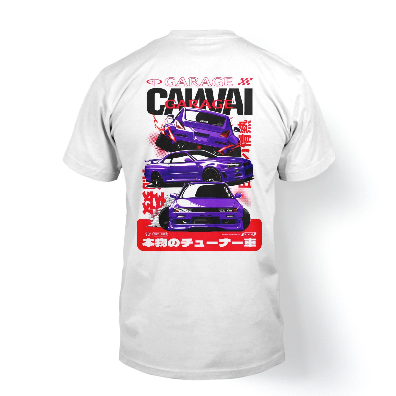 T-shirt "Canvai Garage" in White - Canvai