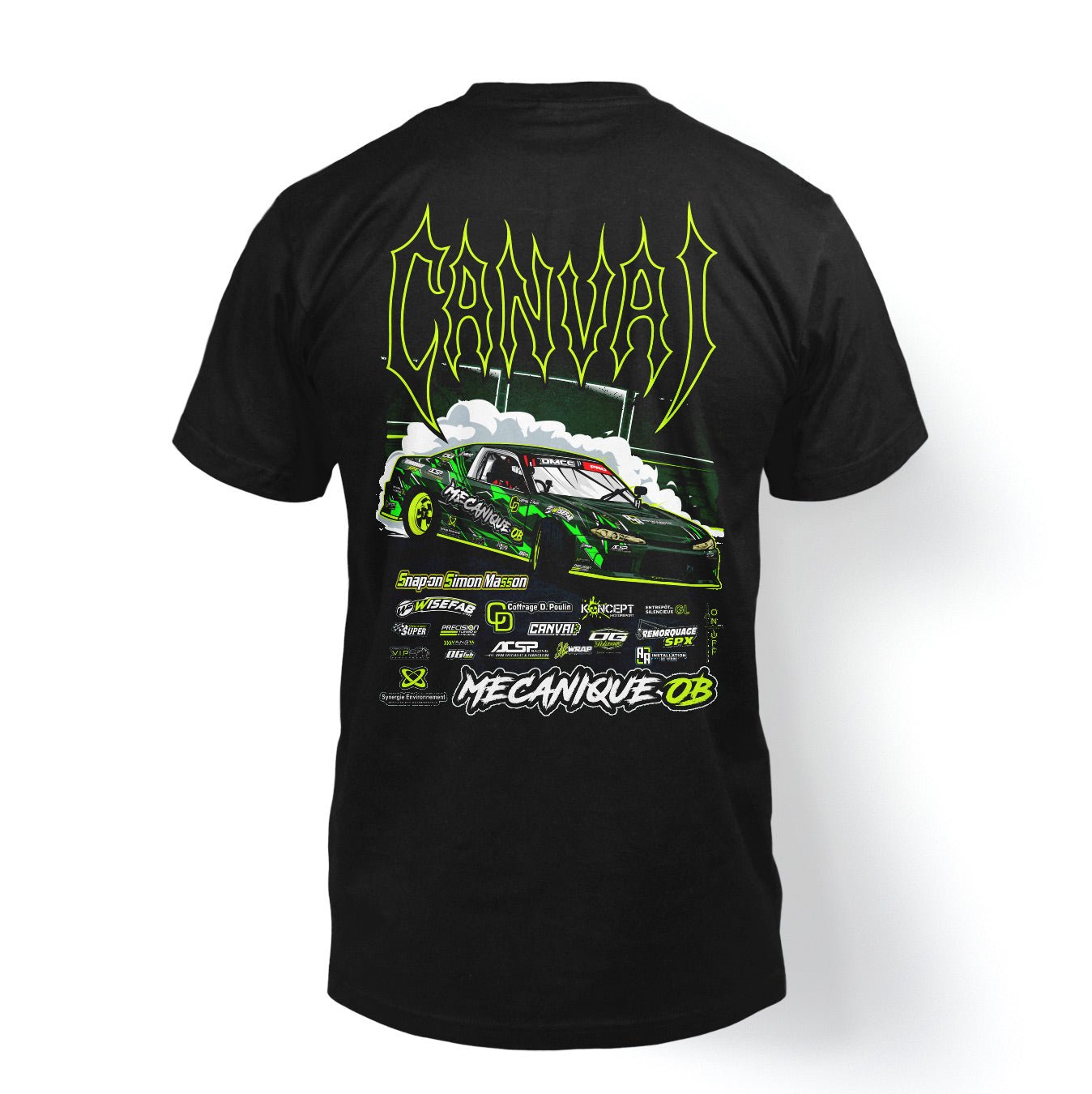 T-shirt "JRT DRIFT" in Black - Canvai