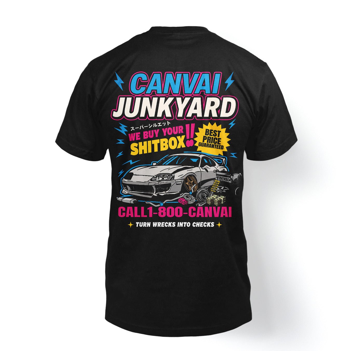 T-shirt "Junkyard" in Black - Canvai