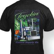 T-shirt "Keep on Truckin" in Black - Canvai
