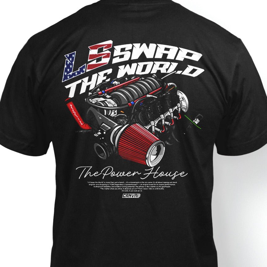 T-shirt "LS World" in Black - Canvai