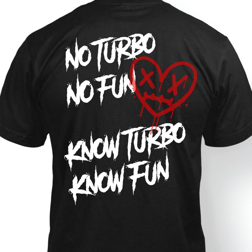 T-shirt "No Turbo" in Black - Canvai
