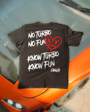 T-shirt "No Turbo" in Black - Canvai