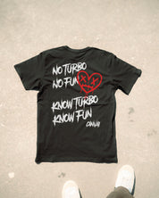 T-shirt "No Turbo" in Black - Canvai