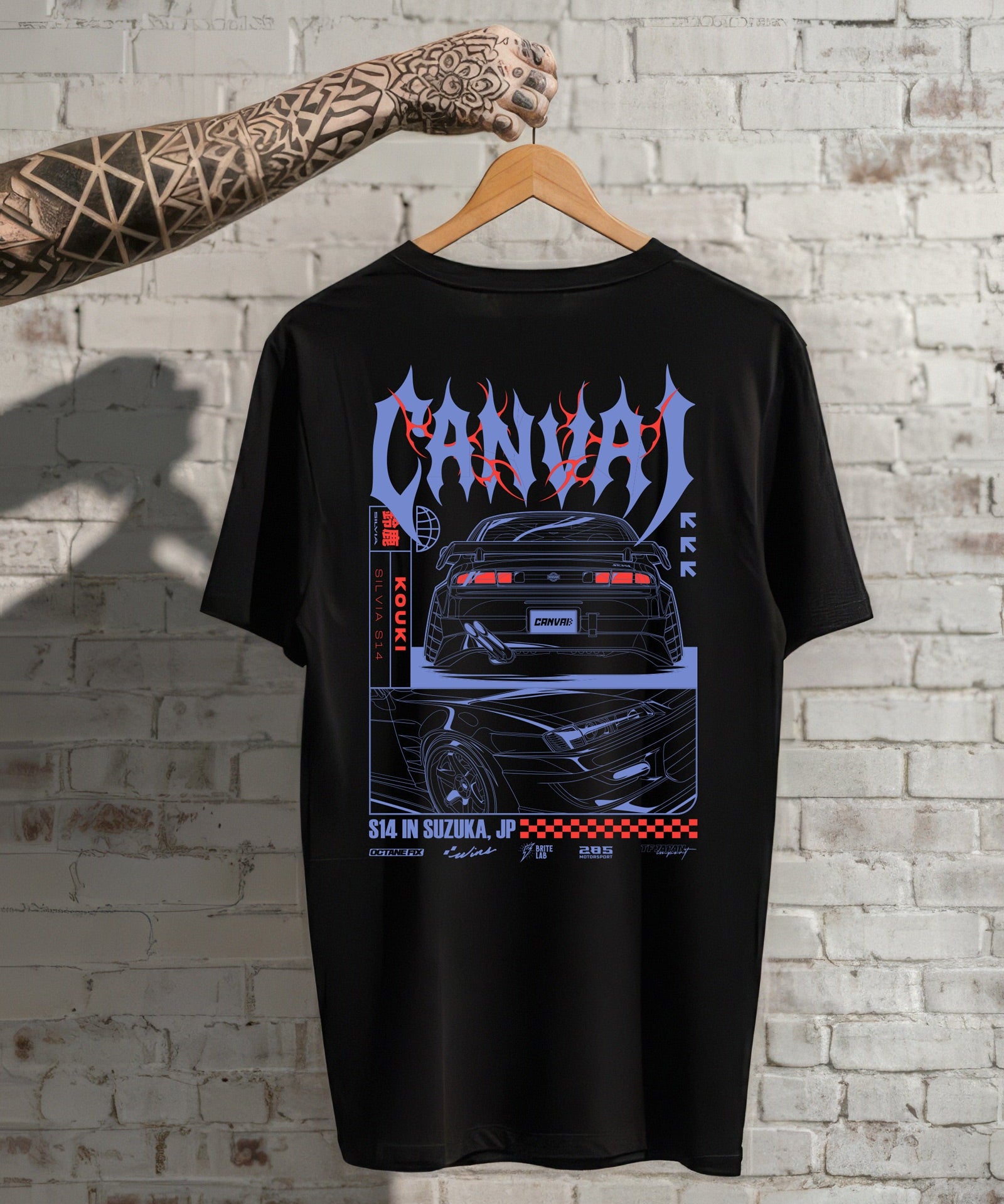 T-shirt "S14 Suzuka" in Black - Canvai