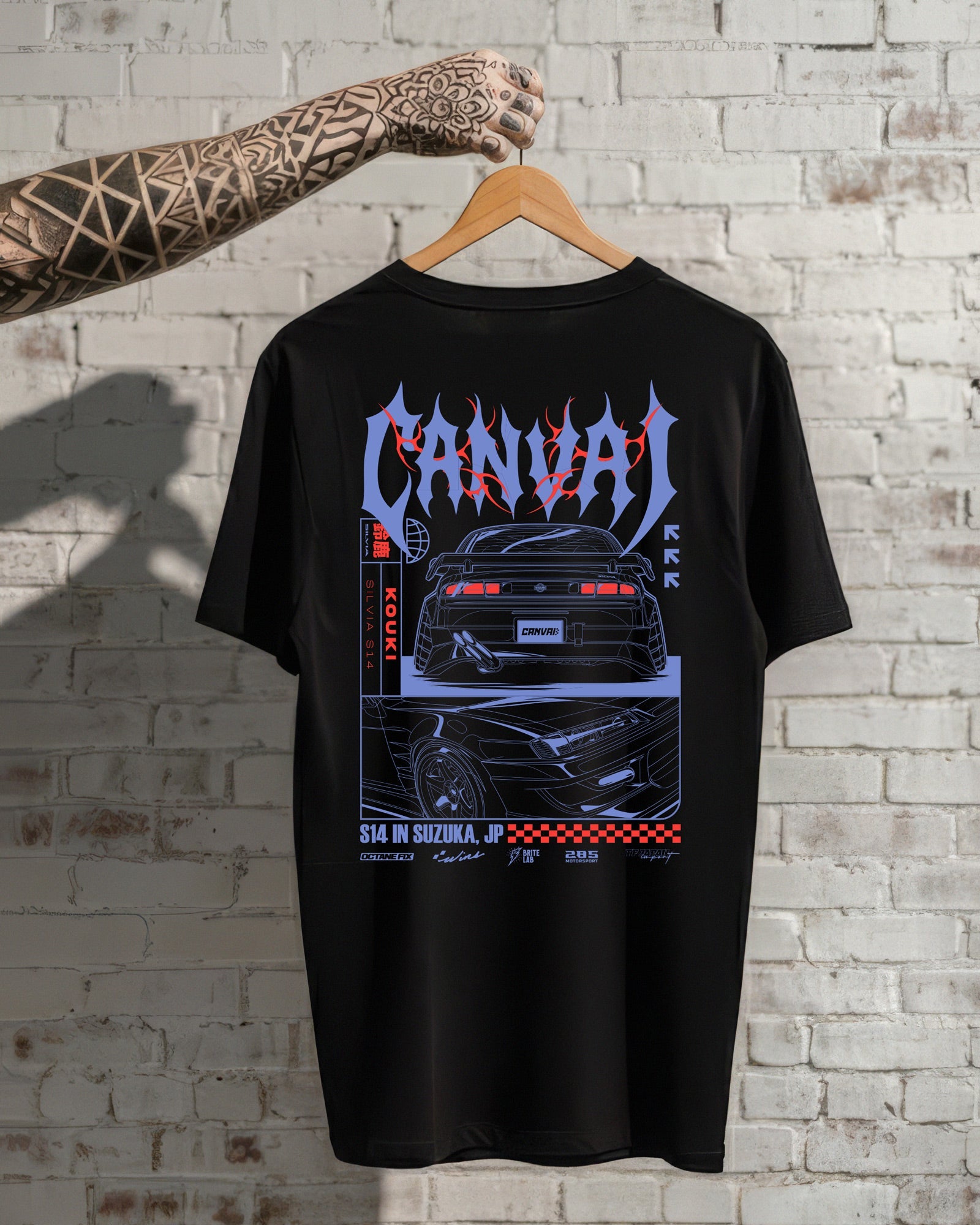 T-shirt "S14 Suzuka" in Black - Canvai