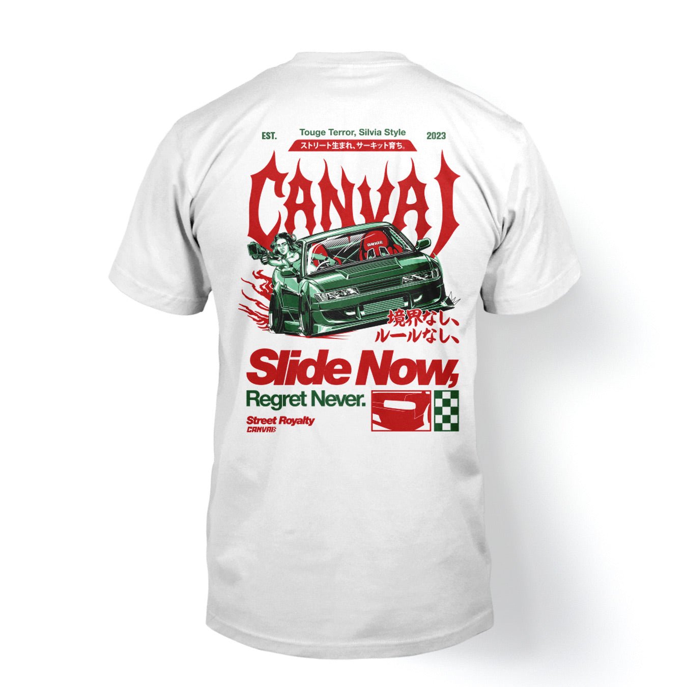 T-shirt "Slide Now" in White - Canvai