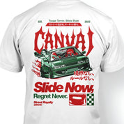 T-shirt "Slide Now" in White - Canvai