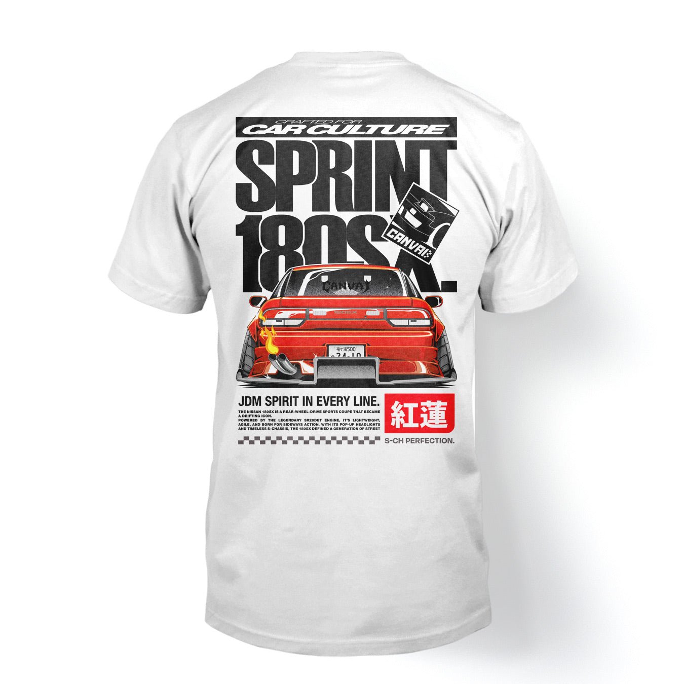 T-shirt "SPRINT180sx" in White - Canvai