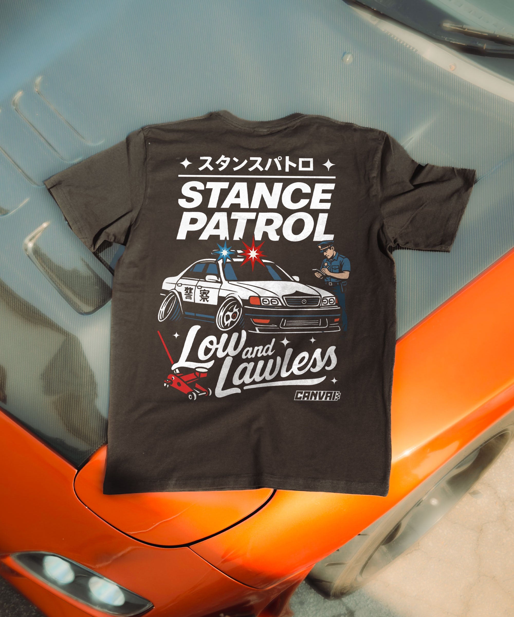 T-shirt "Stance Patrol" in Black - Canvai