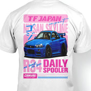 T-shirt "TFJapan R34" in White - Canvai