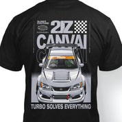 T-shirt "Turbo Solves Everything" in Black - Canvai