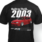 T-shirt "Built to thrill R32" in Black