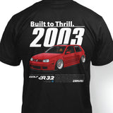 T-shirt "Built to thrill R32" in Black