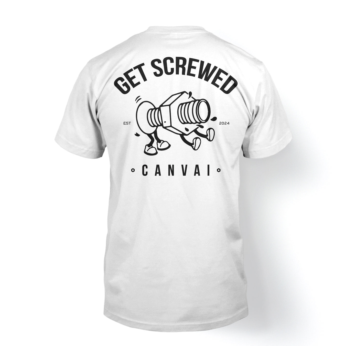 T-shirt "Get Screwed" Canvai in White