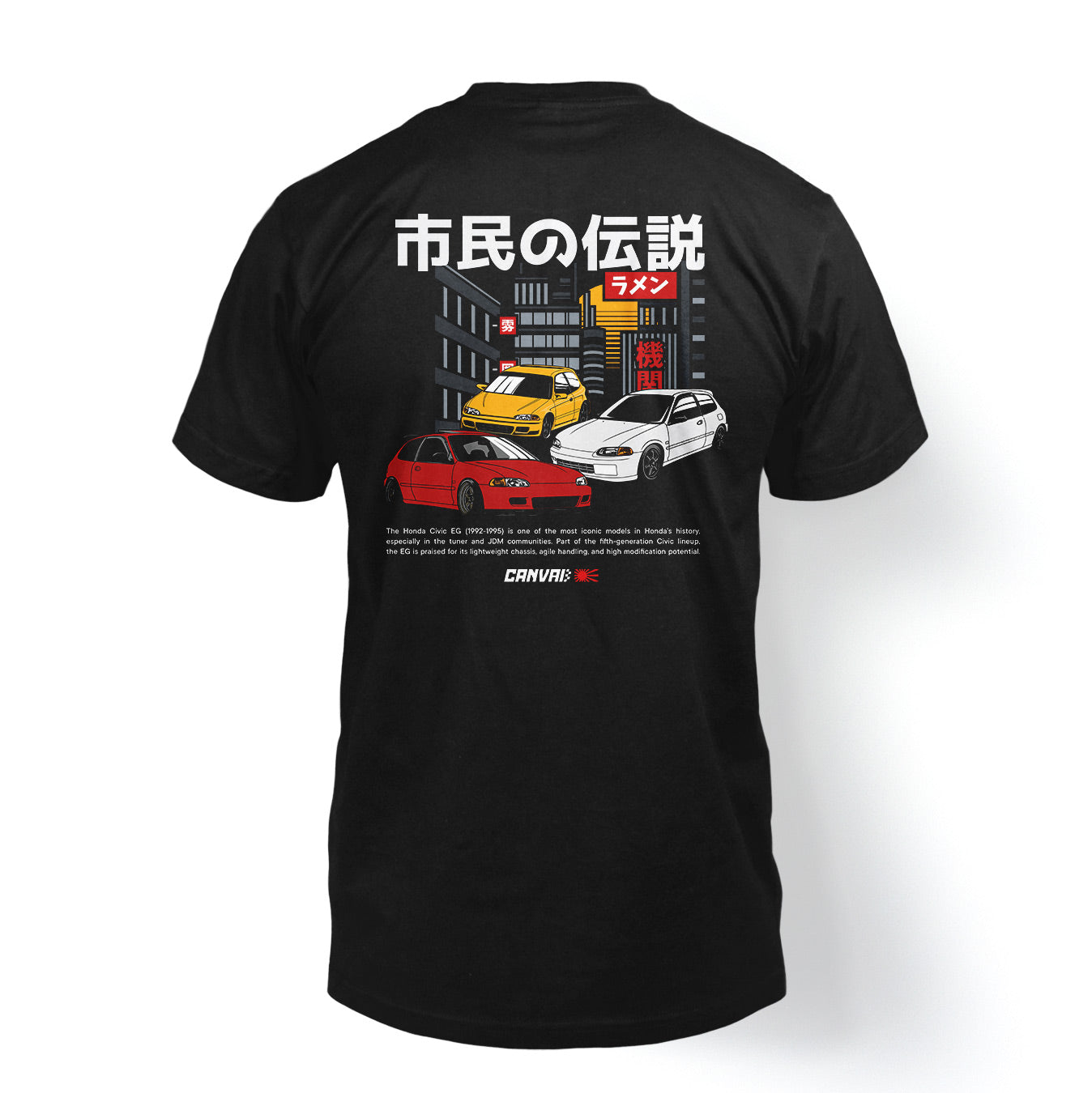 T-shirt "CIVIC EG GANG" in Black