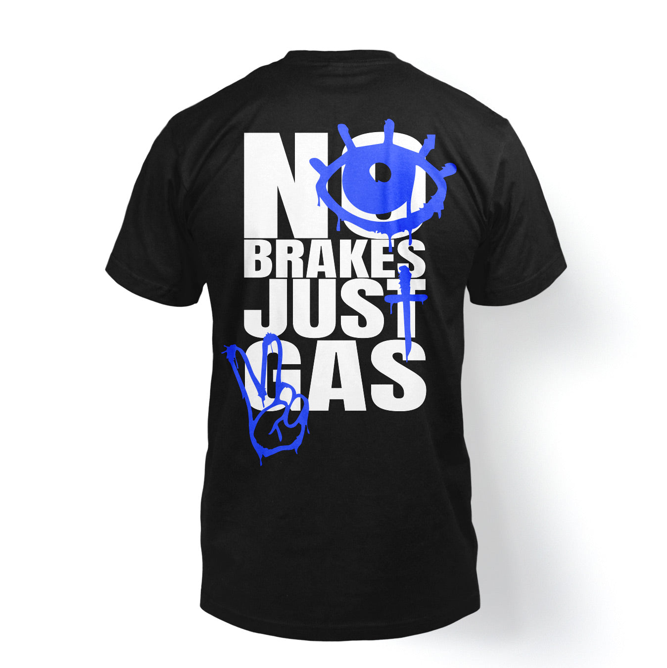 T-shirt "No Brakes Just Gas" in Black