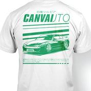 T-shirt Canvai Auto in White