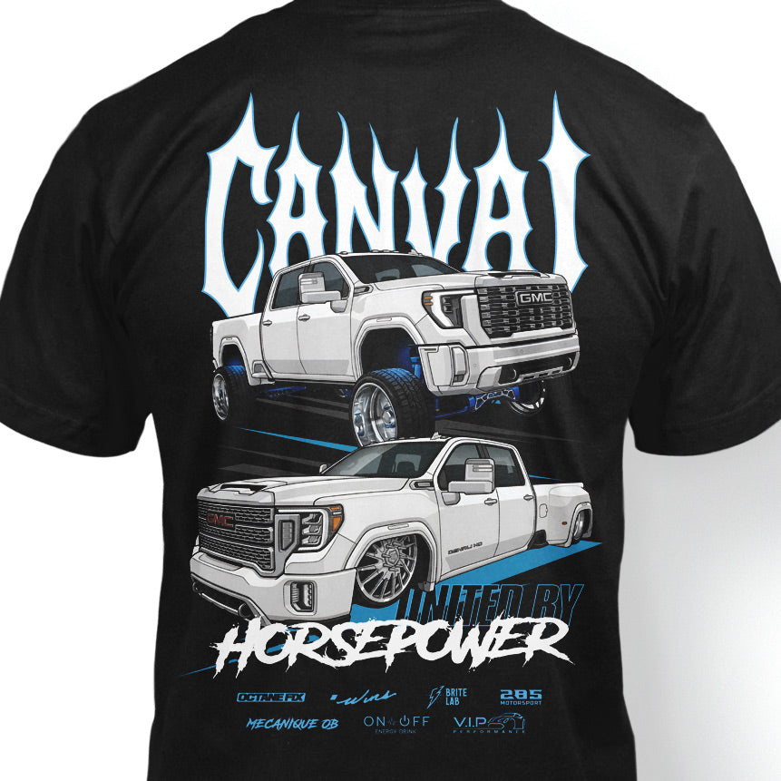 T-shirt "United by Horsepower" in Black