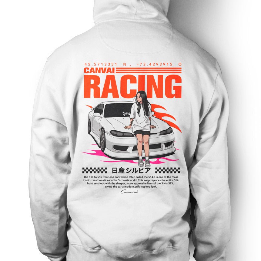 Unisex Hoodie "Alyson" in White - Canvai