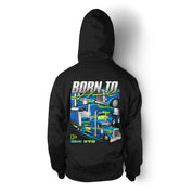 Unisex Hoodie "Born to Haul" in Black - Canvai