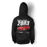 Unisex Hoodie "Built to thrill R32" in Black