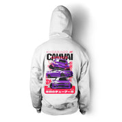 Unisex Hoodie "Canvai Garage" in White - Canvai