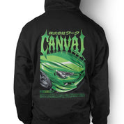 Unisex Hoodie "GT86 MIDORI SPEC" in Black - Canvai