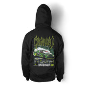 Unisex Hoodie "JRT DRIFT" in Black - Canvai