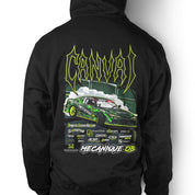Unisex Hoodie "JRT DRIFT" in Black - Canvai