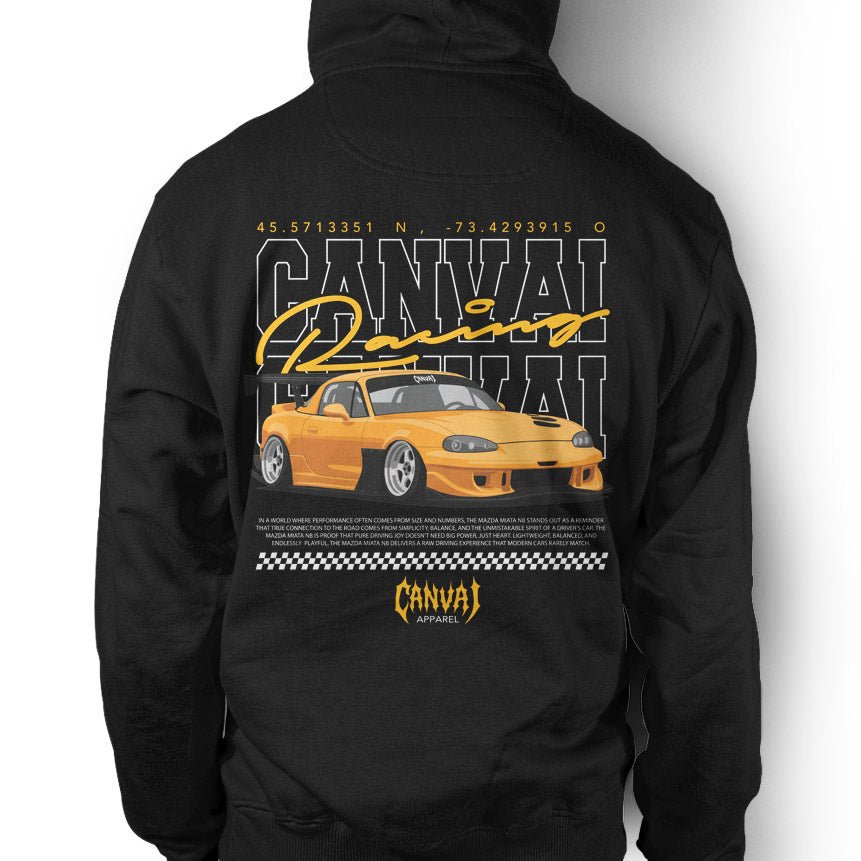 Unisex Hoodie "MiataNB" in Black - Canvai